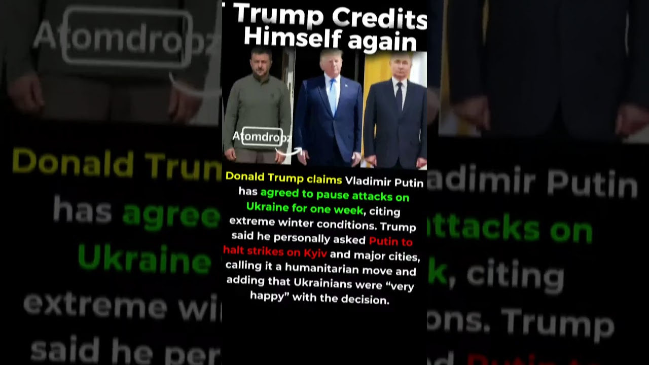 Trump Says Putin Agreed to One-Week Pause in Ukraine Attacks 