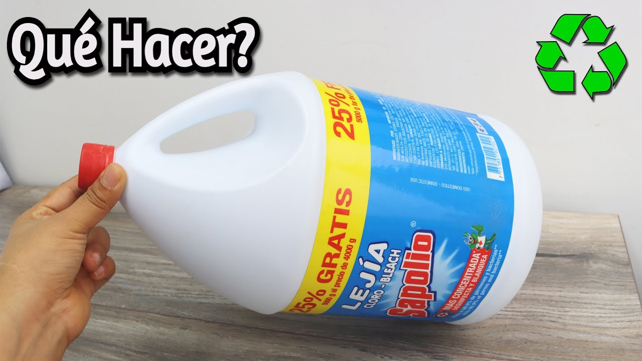 5 Ideas para el Hogar con Galones de Cloro y Cartón  Manualidades Fáciles con Reciclaje
