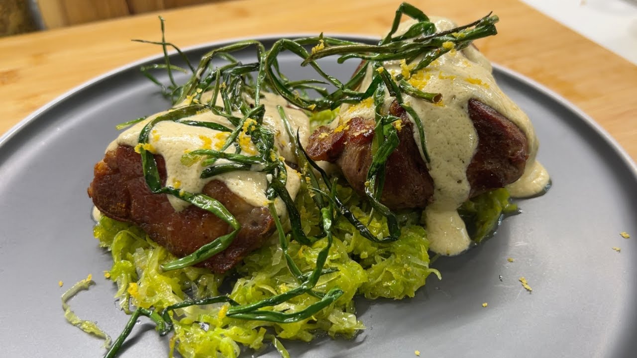Maiale con salsa di Senape e Porri