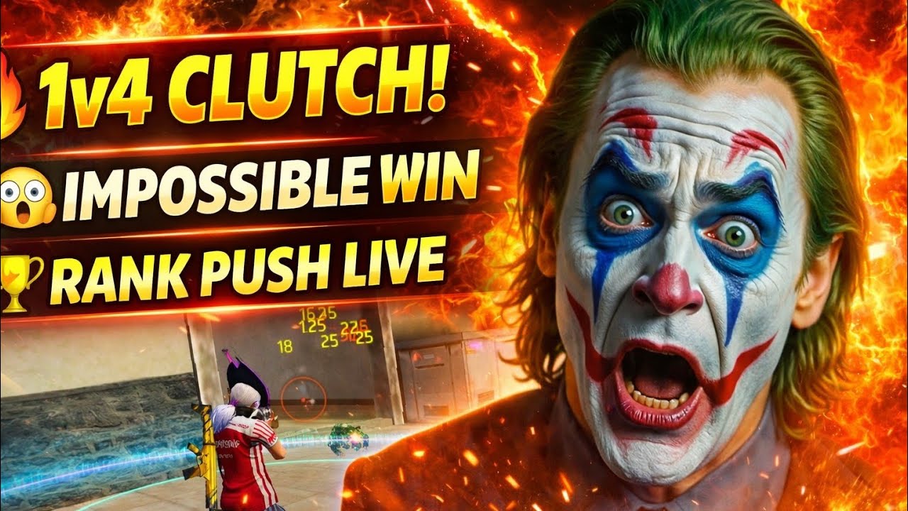 FREE FIRE CLASH SQUAD FULL GAMEPLAY 🔥 Last Round 1v4 Clutch | Rank Push 2026