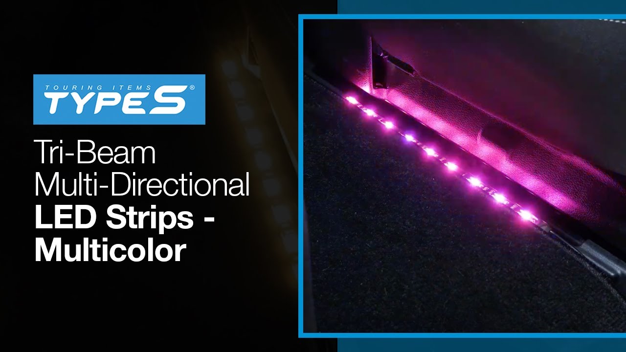TYPE S Tri-Beam Multi-Directional LED Strips - Multicolor