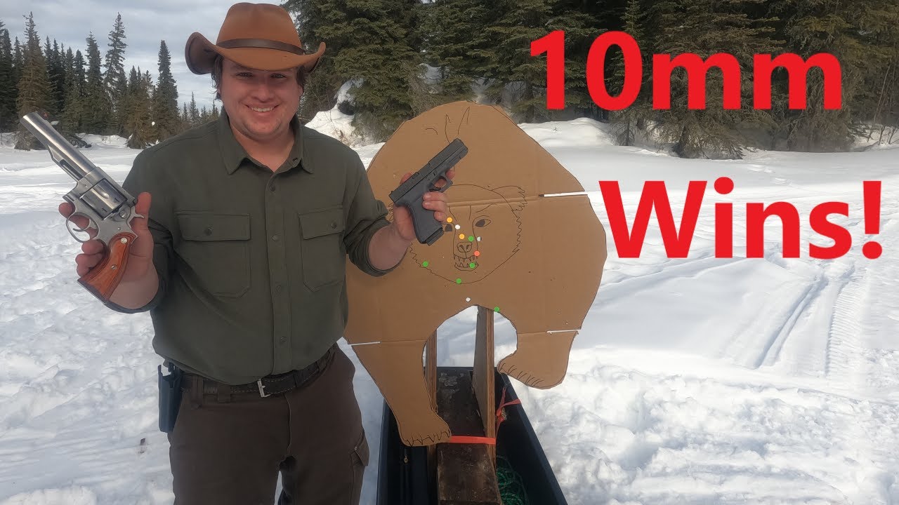10 мм и 44 mag против мишени «Атакующий медведь»