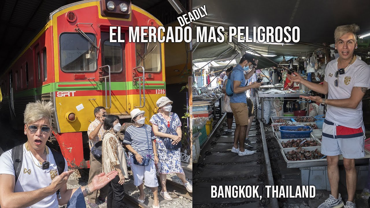 El mercado más peligroso del mundo, LOS RIELES DEL TREN | Bangkok, Thailand