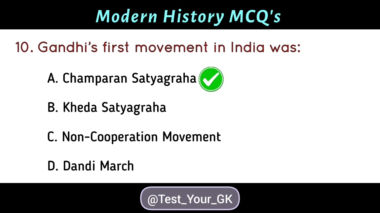 India Modern History MCQ's/ Competitive Exams/ Ssc,MPSC , Dsc