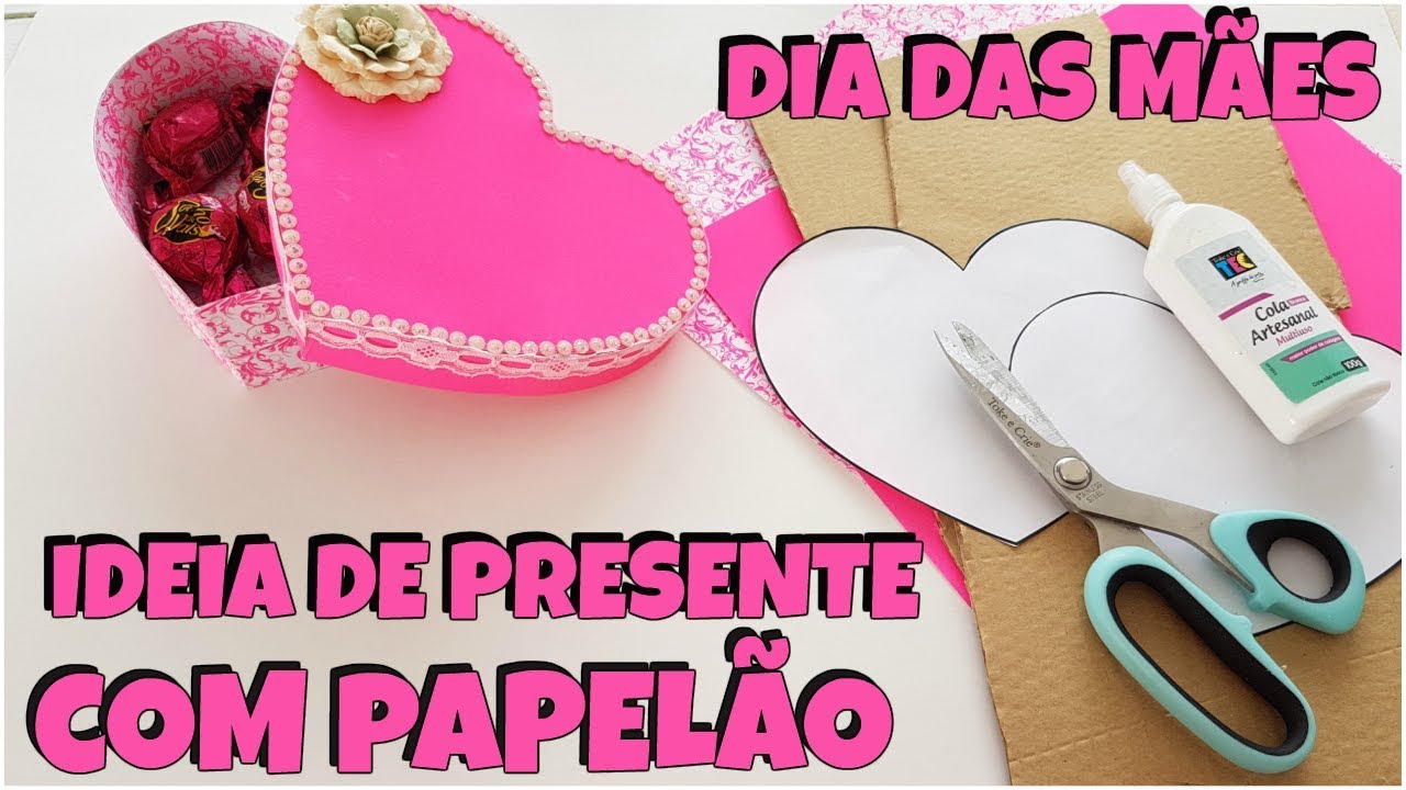 DIY: PRESENTE PARA O DIA DAS MÃES USANDO PAPELÃO| Viviane Magalhães