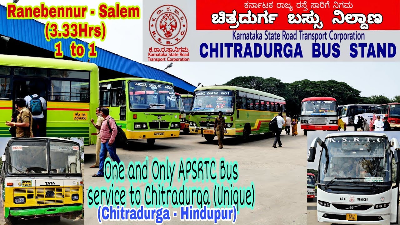 Chitradurga KSRTC Bus Stand | Unique APSRTC Bus | Rare Routes | KSRTC | NWKRTC | NEKRTC