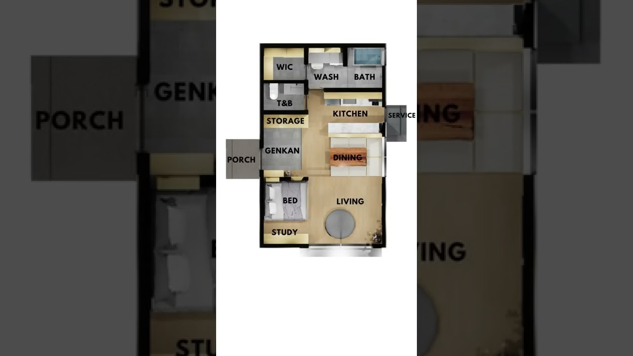TINY HOUSE FLOOR PLAN: JAPANESE STUDIO | COMPACT DESIGN - SIMPLE LIFE