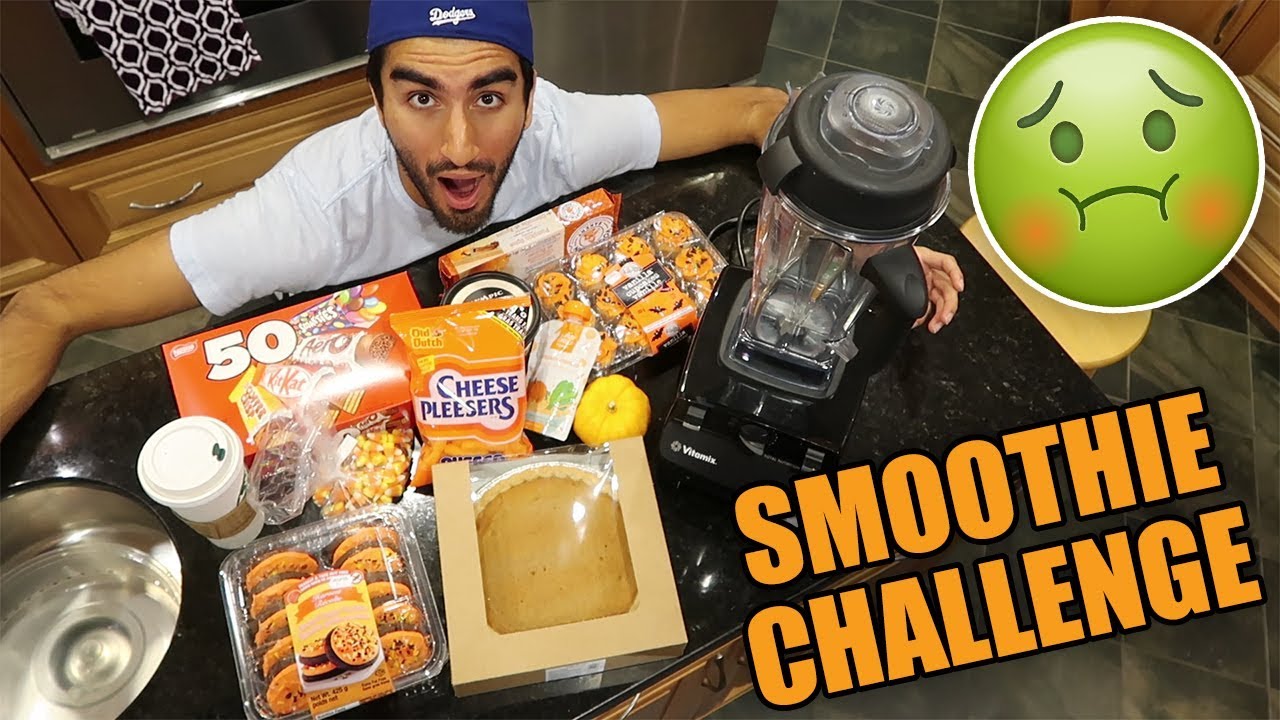 EVERY HALLOWEEN FOOD SMOOTHIE CHALLENGE ft. Derek Gerard