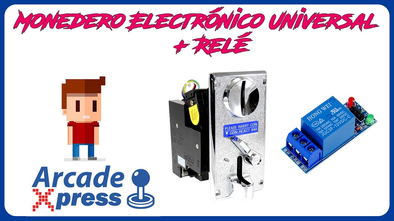 Conectar Monedero Electrónico Universal Interfaz Zero Delay I-PAC con Relé MAME / PC / Rasbperry Pi