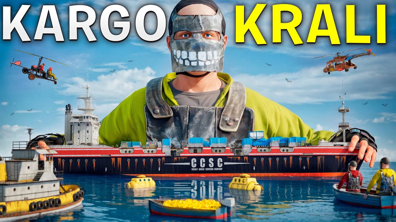 KARGO GEMİSİNİ 5 DEFA ELE GEÇİRİP MUHTEŞEM ZENGİNLİĞİ YAŞADIM ! (13 TANE EVİ RAİDLEDİM) Rust Türkçe