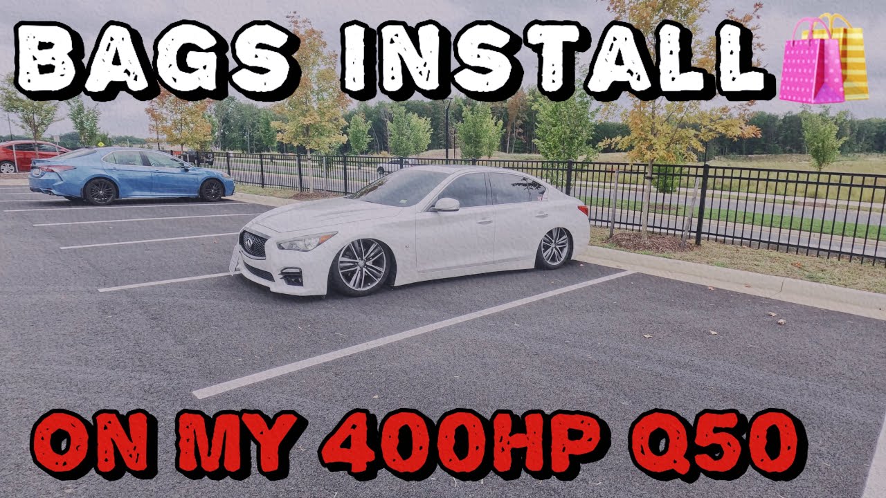 HOW TO INSTALL AIR SUSPENSION ON MY 400HP RWD Q50 (TIKTOK MECHANIC)🛍️🛍️🛍️🛍️🛍️