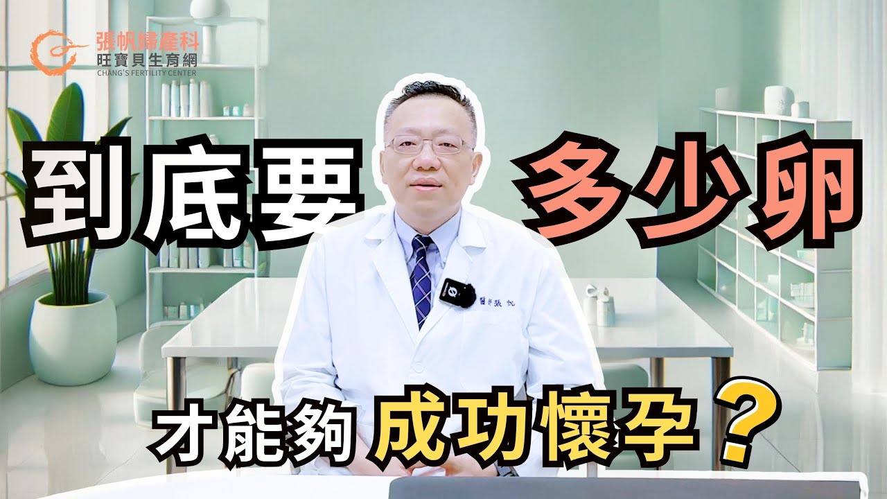 【張帆醫師診聊室】成功懷孕到底需要多少卵？｜該「調卵」而不是拼數量！｜張帆婦產科