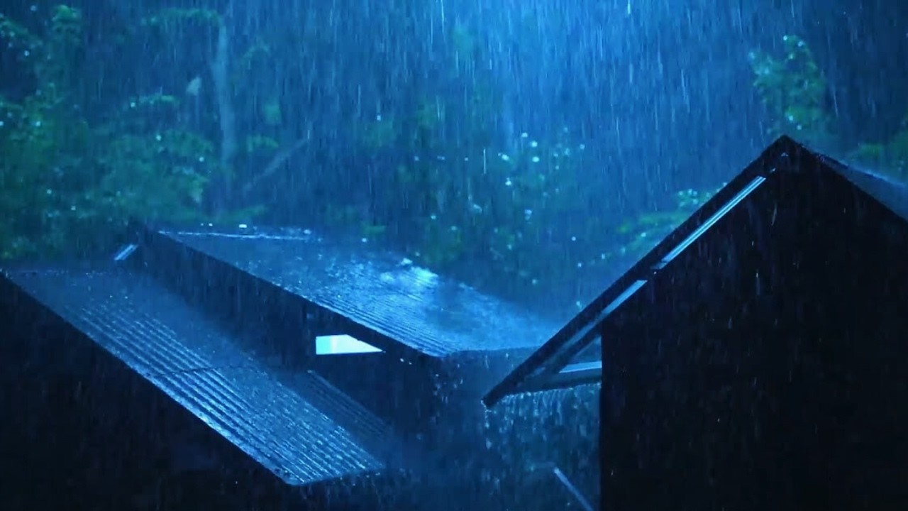 Gentle Night RAIN - Rain Sounds For Sleeping - Thunderstorm Sounds, Relax, White noise, ASMR