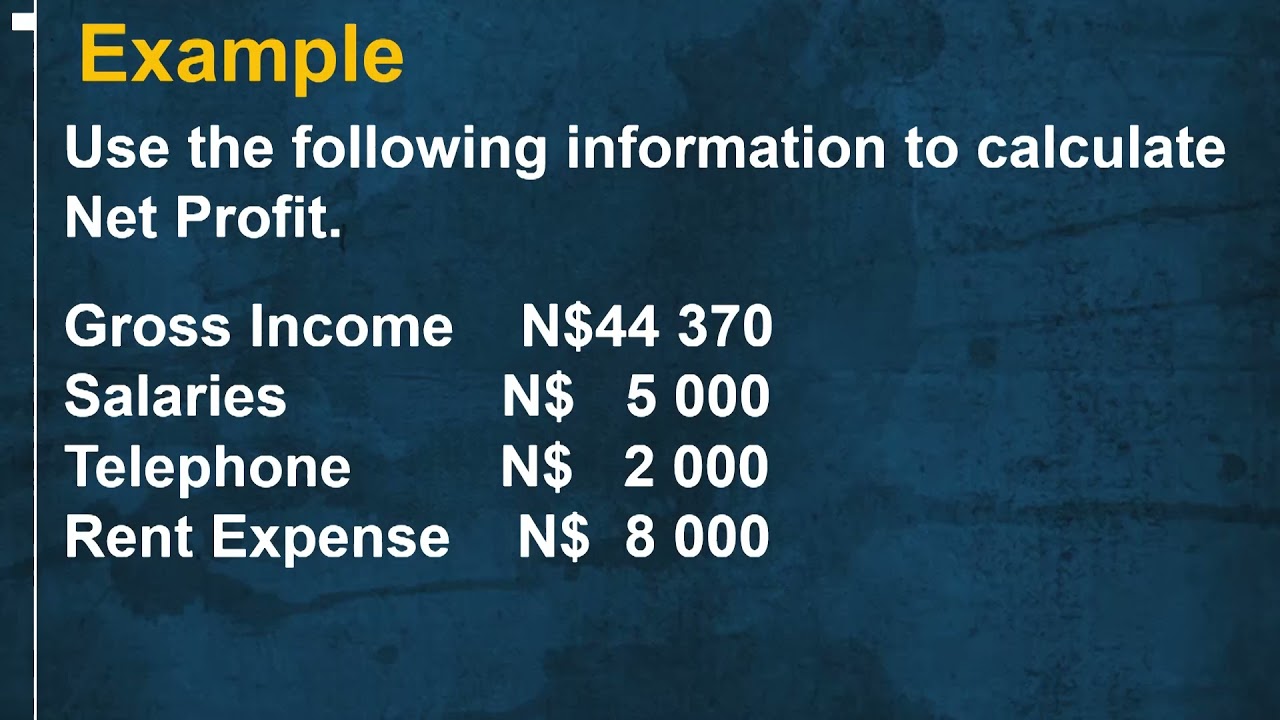 Accounting Grade 8, Income Statement