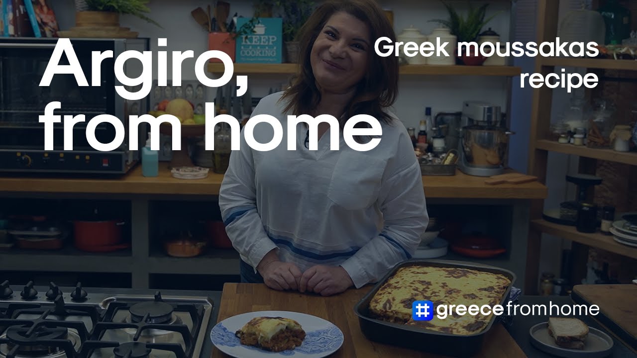Cooking Mousaka with Argiro Barbarigou. #greecefromhome