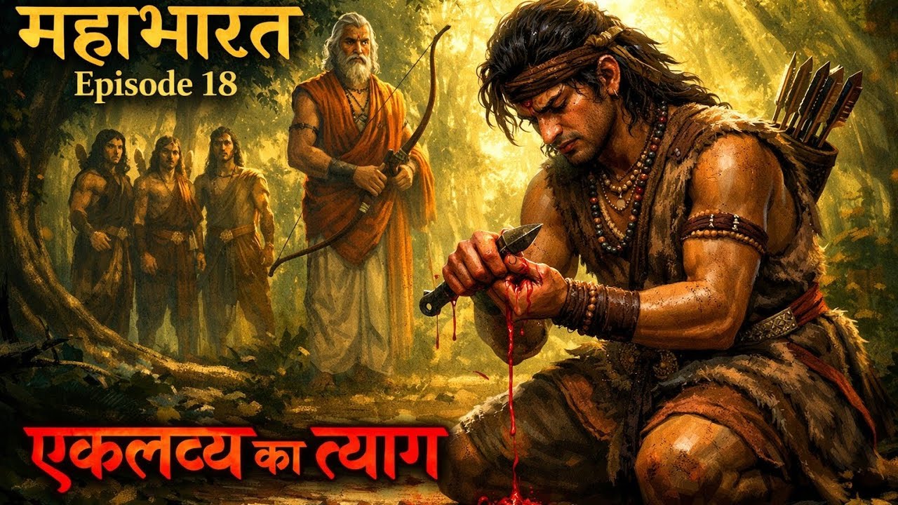 Mahabharat Episode 18: एकलव्य का आगमन और गुरु दक्षिणा | Ekalavya Story महाभारत 