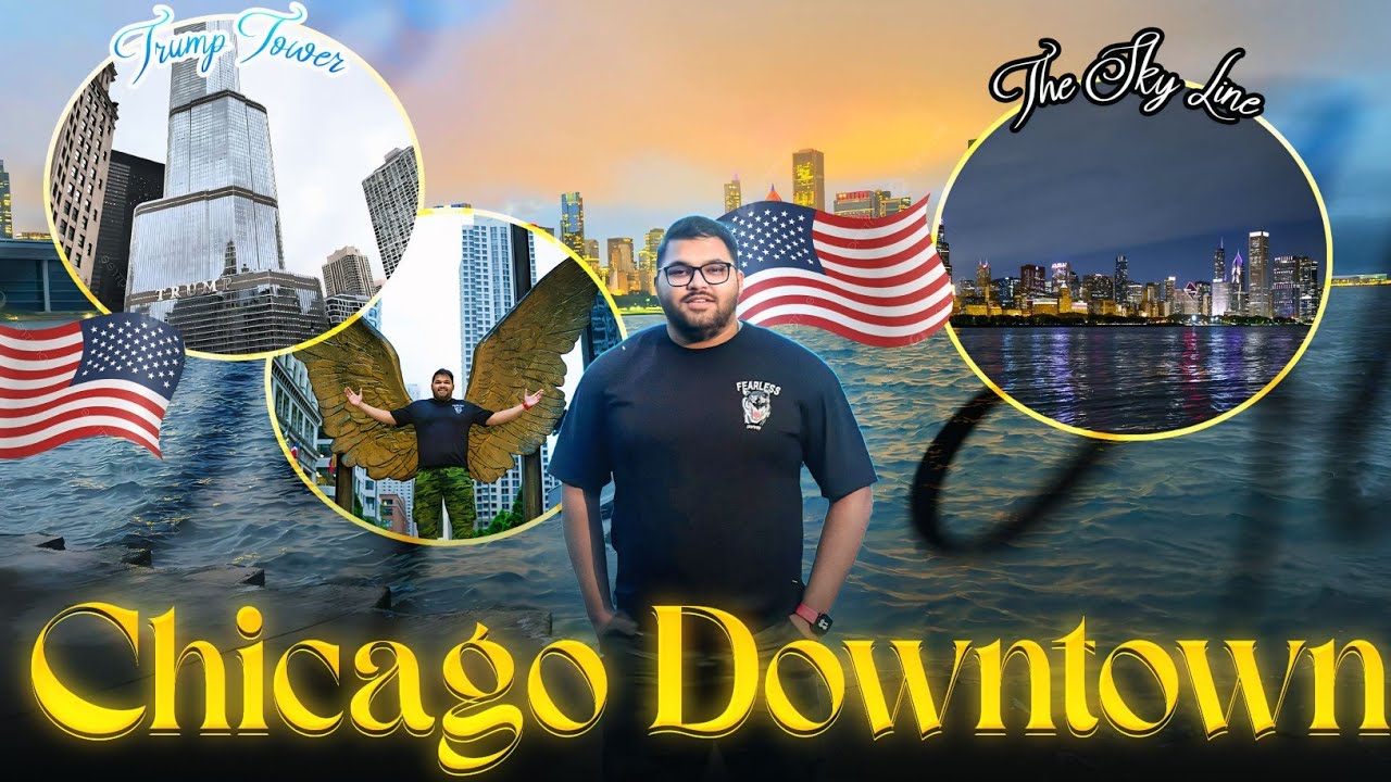 Chicago Downtown 🇺🇸 Through the Lens of an Indian 🇮🇳- Day 4 in The USA- SUPER ALI IN CHICAGO- #VLOG