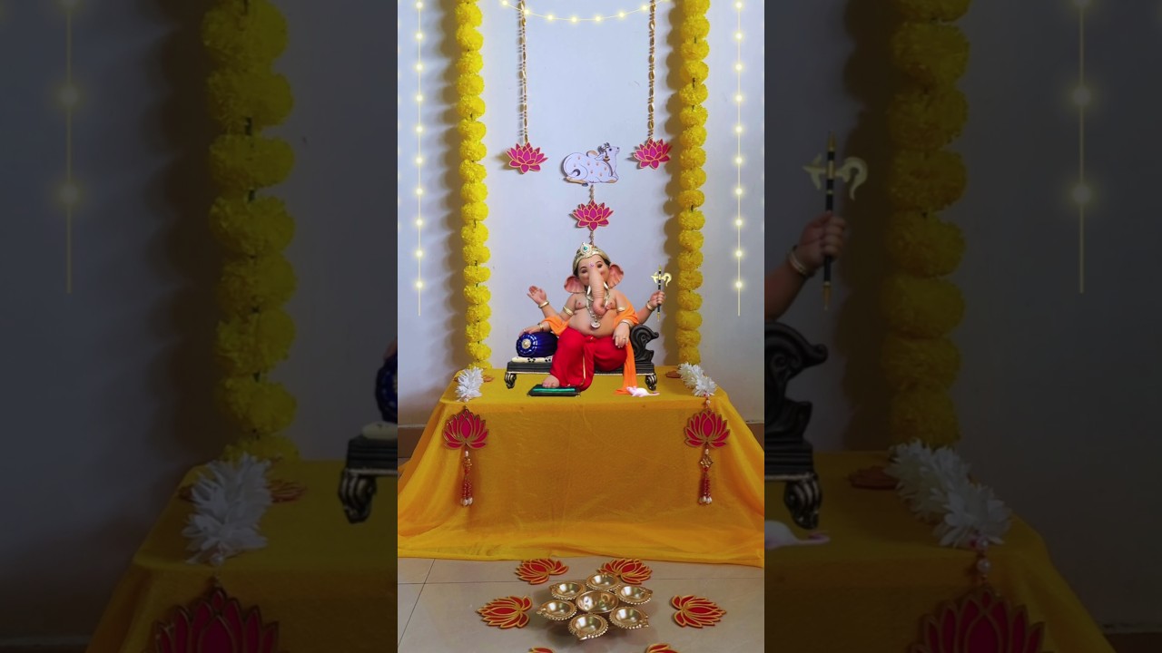 Ganpati decoration ideas for home 2025 #decoration #ganeshchaturthi