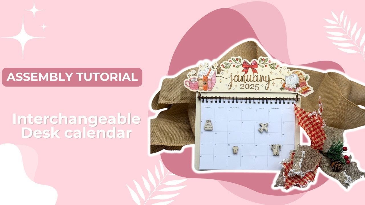 DIY Desk Calendar with Monthly Design Toppers | Easy Craft for Beginners