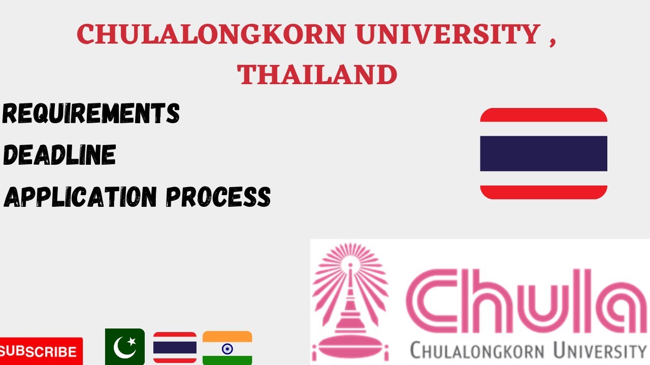 Chulalongkorn University/ Requirements/ Application Deadline/ Application process