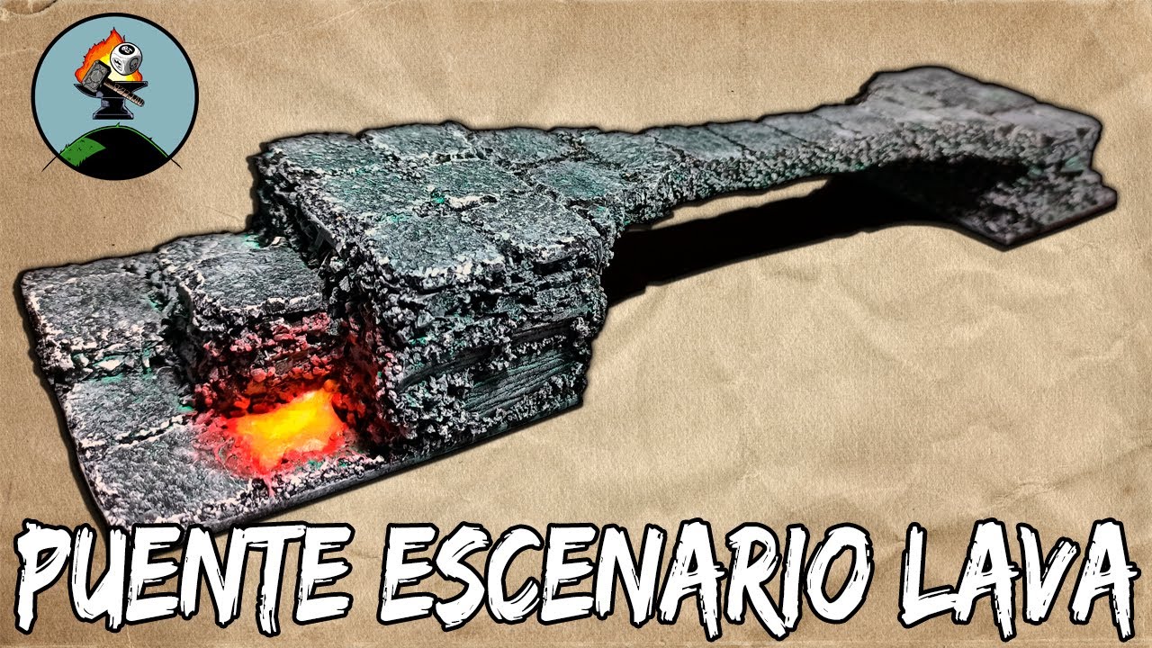 050 Puente escenario de lava  (Heroquest - D&D - Pathfinder - Wargames)