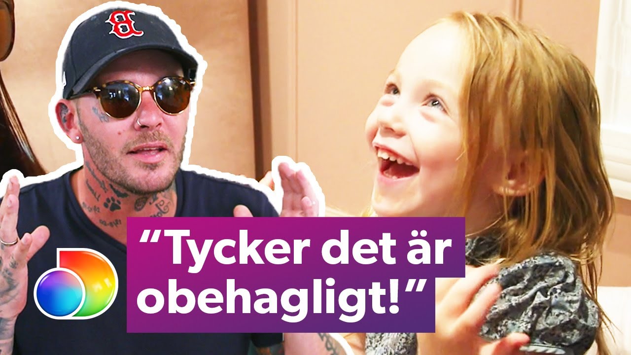 Jocke oroas över att barn leker med Lunabelle bara för att hon är känd | Lundellhuset | discovery+