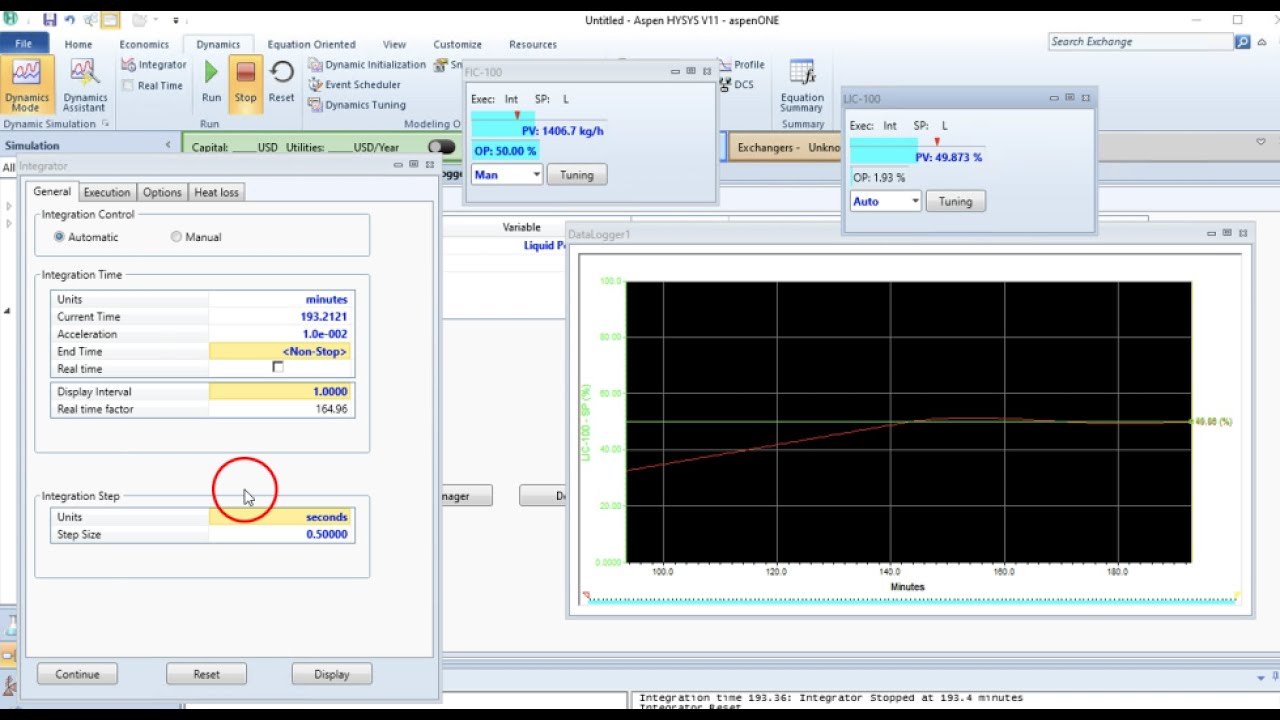 Dynamic Simulation of a Tank in Aspen HYSYS
