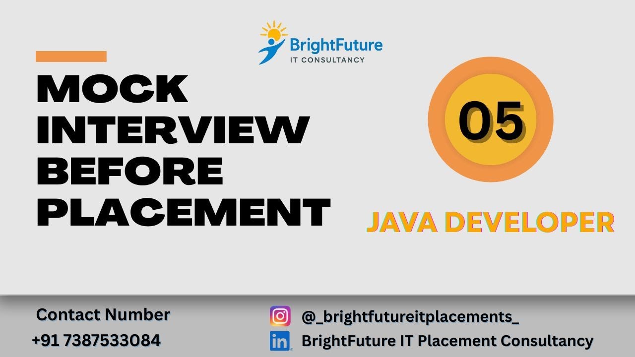 Mock Interview for Java Developer | Real Interview Questions Before Placement