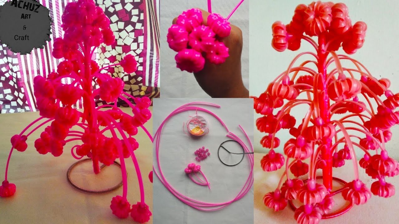 How to make chambakka using plastic wire.home decorative idea.