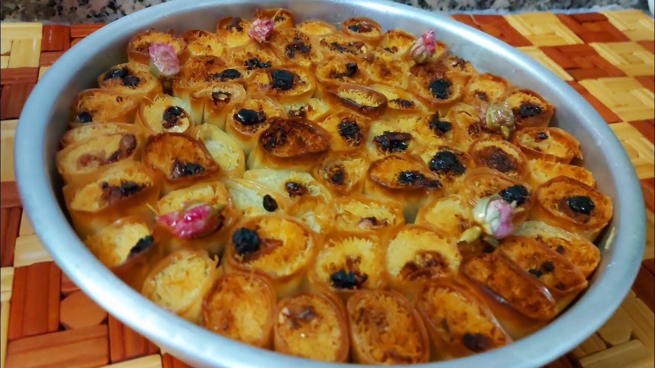 لفائف الجلاش المبروم طريقه تاخد العقل ألذ_الأكلات_مع_بسمة #food #حلويات رمضانية #خفيفة 