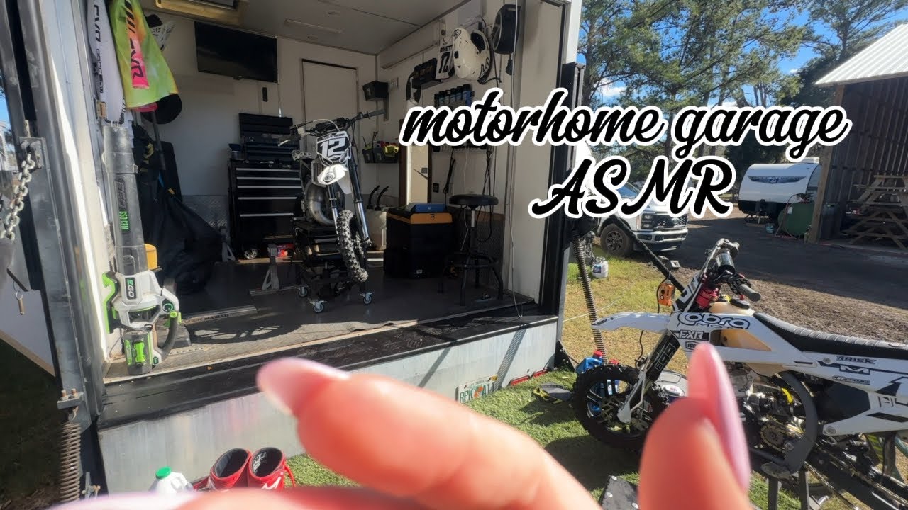 Motocross Garage ASMR | No Talking | Lofi 