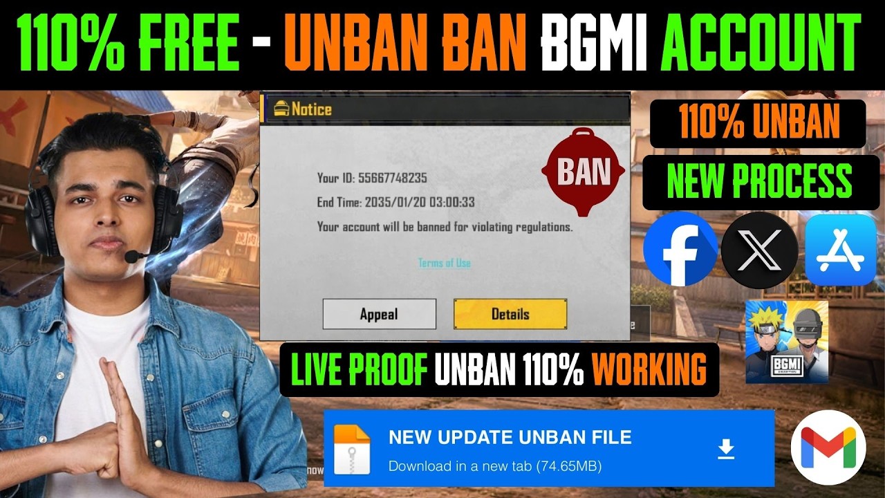 how to Unban bgmi Account | 10 Year Unban BGMI ID | Bgmi ID Unban kaise karen | 100% Working Trick