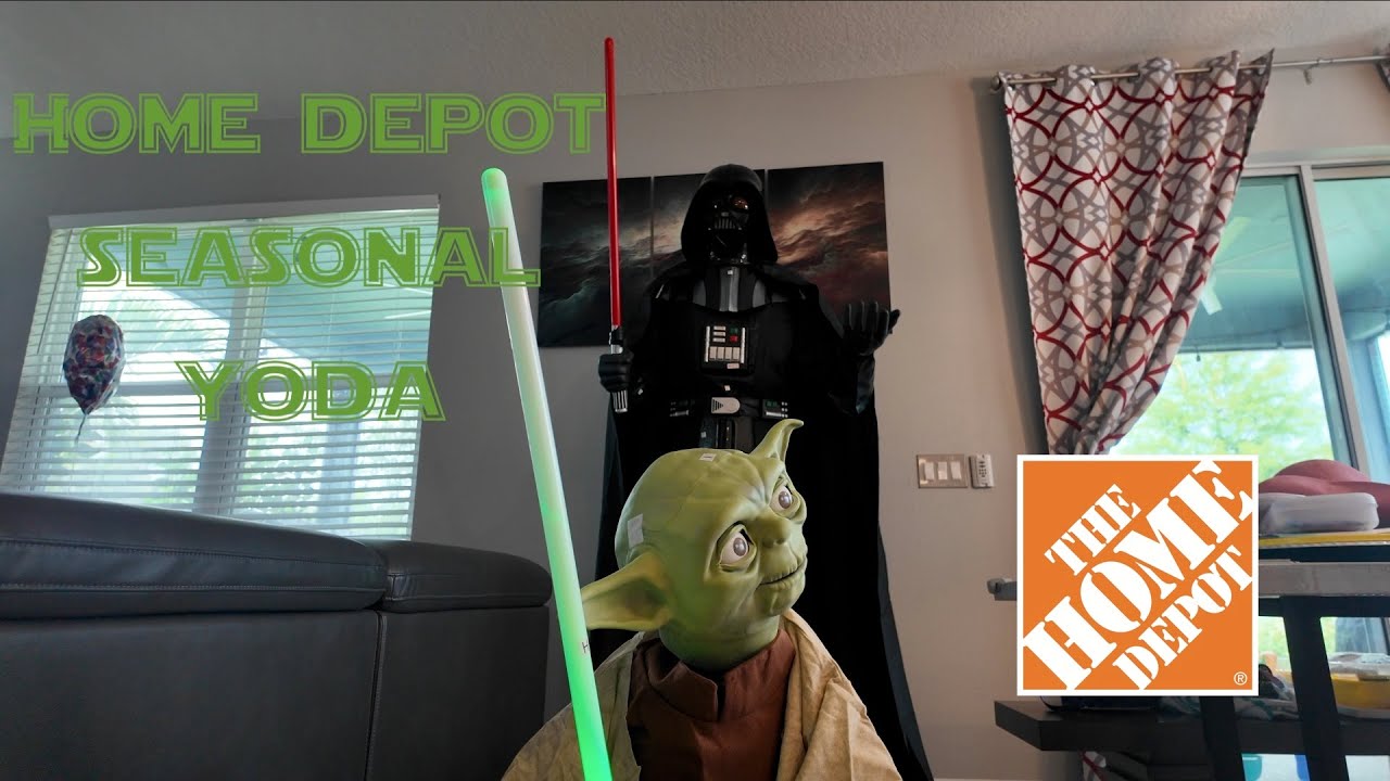 Home Depot Star Wars Yoda Halloween / Christmas Seasonal Animatronic Unboxing and Review