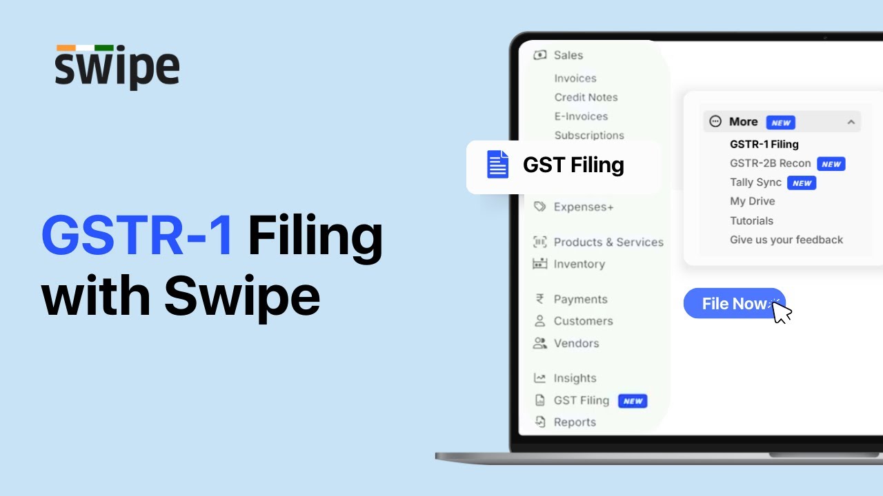 How to File GSTR-1 directly from Swipe on Web