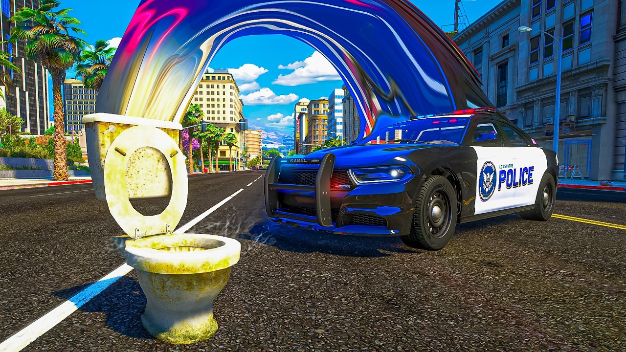 Замена туалетов в полицейских машинах в GTA 5 RP