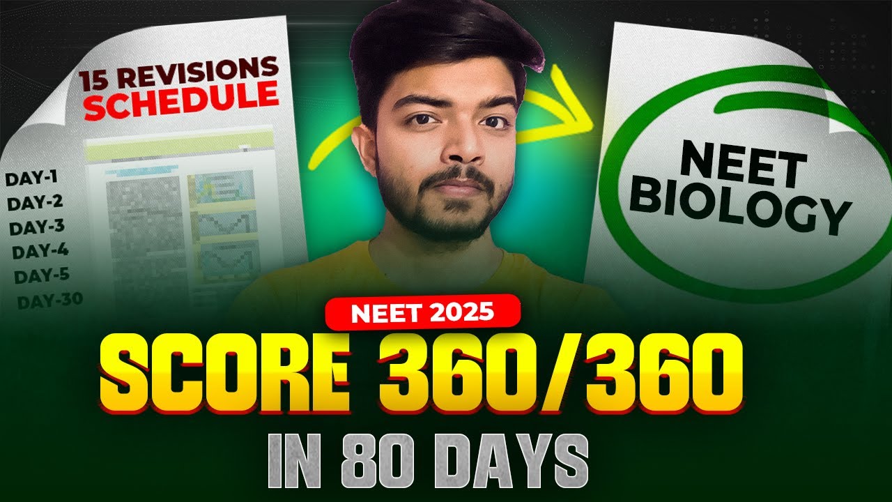 *SCORE 360/360 In 80 Days* With This Master Plan In NEET 2025‼️ Revision schedule📆