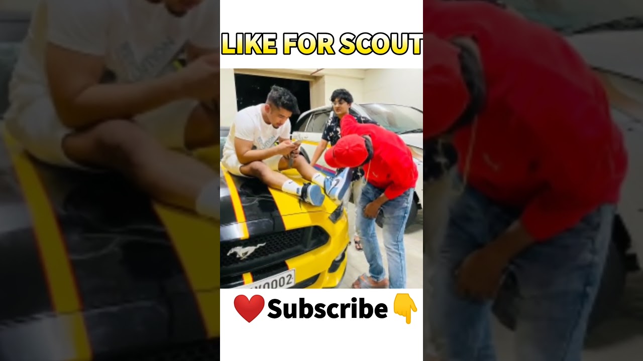 Carryminati On Scout MUSTANG GT 😎 In Public🔥🔥🔥/