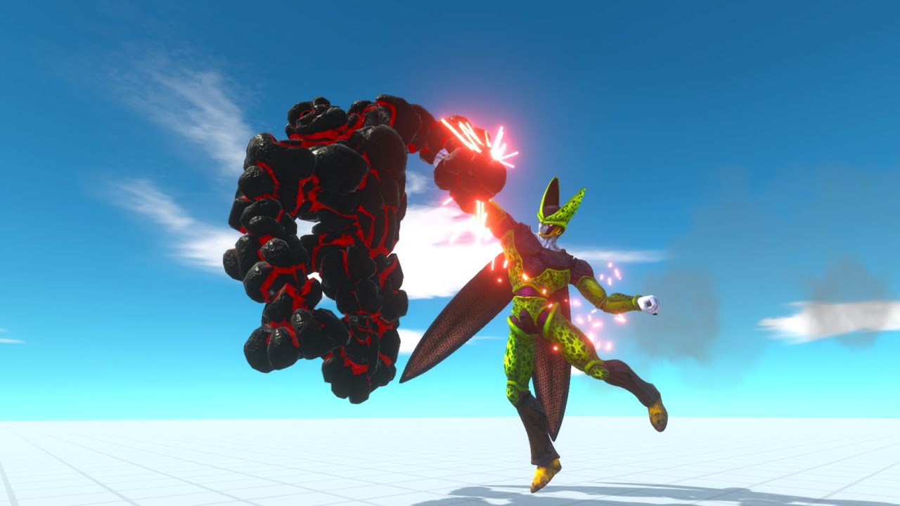 Level 10 lava golem vs superhero & villain animal revolt battle simulator