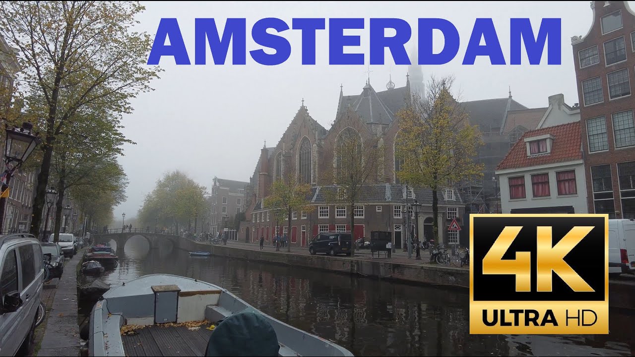 AMSTERDAM 4K 🇳🇱 Autumn walk & Interviews 🇳🇱 Netherlands 🇳🇱 - 4K UltraHD 60FPS
