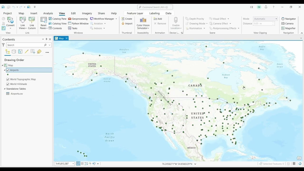 Как конвертировать CSV в шейп-файл в ArcGIS Pro