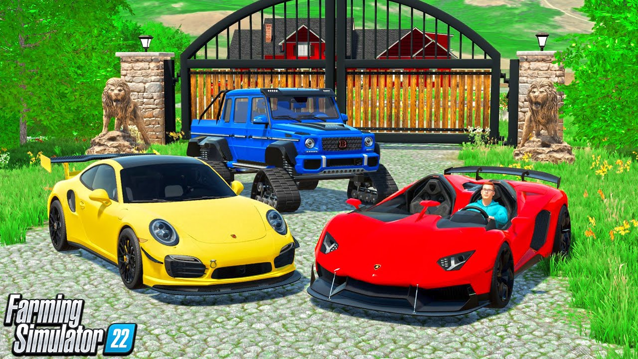 BUYING $3,300,000 SUPERCARS FOR $200,000! (LAMBORGHINI) | CAN WE MAKE BILLIONS? FARMING SIMULATOR 22