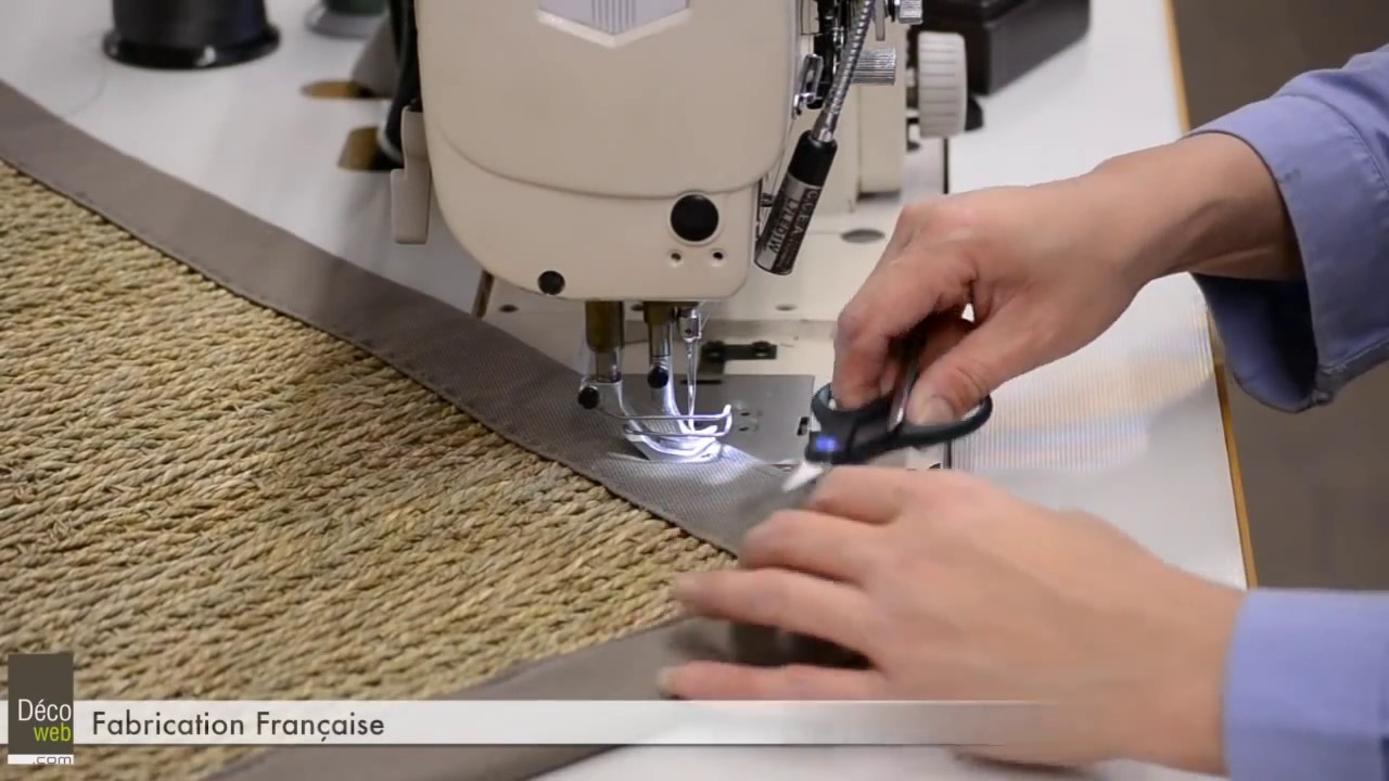 Fabrication des tapis sur mesure - Jonc de mer - Decoweb.com