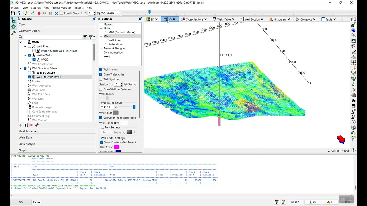 MD: How to Add Wells in tNavigator - Vertical Well, Horizontal Well, and Injection Well