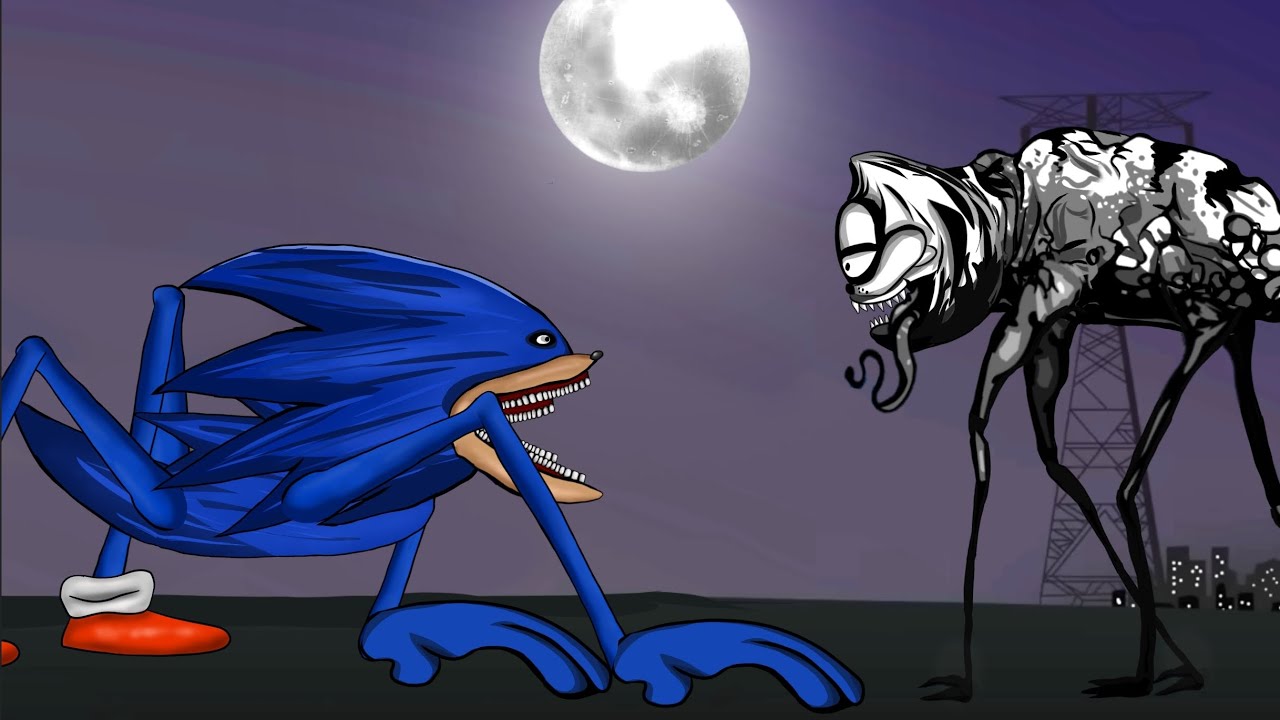 Shin Sonic Tapes vs Gorefield . Animation Drawing Cartoon.