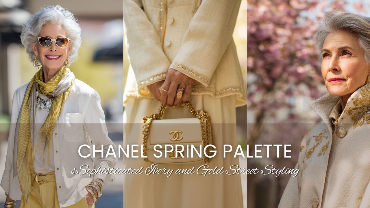 🎨 Sophisticated Spring Palette: CHANEL Inspired 🔑 Ivory and Gold Street Styling