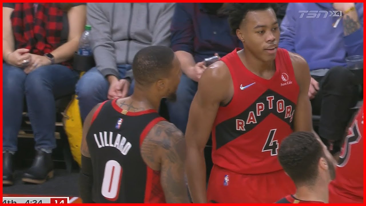 Dame Lillard talking TRASH to Scottie Barnes! | Raptors vs Blazers | Nov 15, 2021 | 2021-22 Season