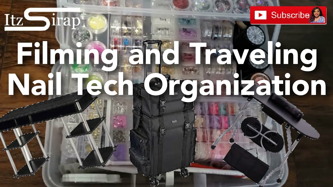 Nail Tech Filming Setup | Nail Tech Traveling Cases Organization | Traveling Nail Tech | Itz Sirap