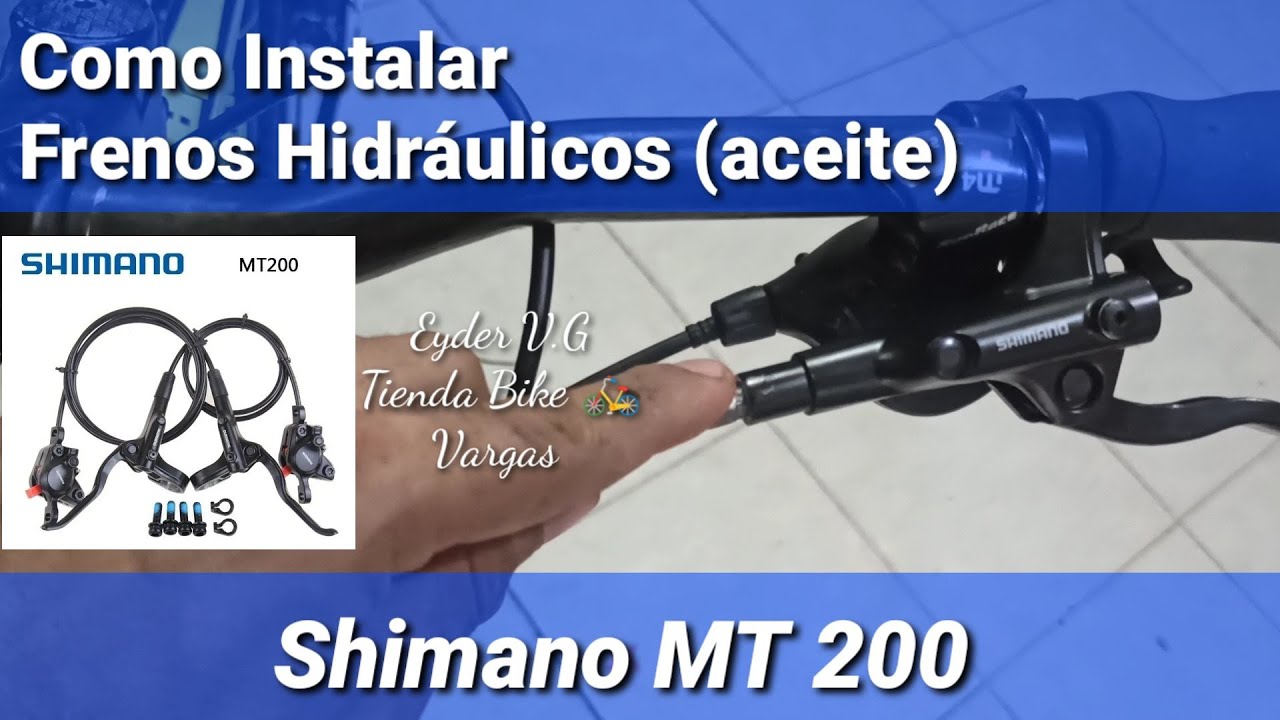 Cómo instalar Juego frenos Shimano MT 200 Hidráulico (aceité)
