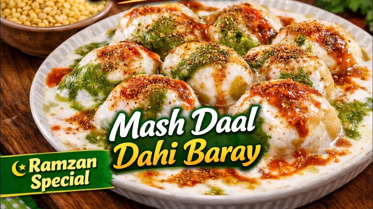 Soft Spongy Mash Daal Dahi Baray | Ramzan Special