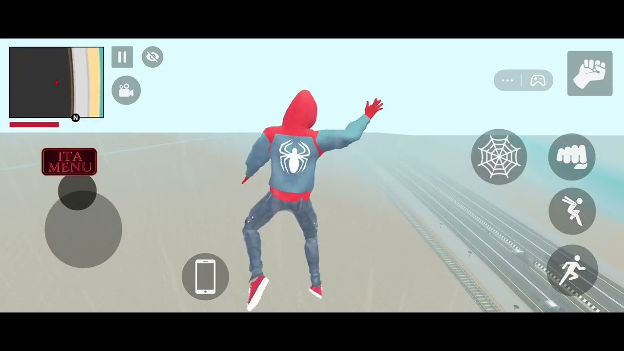 chasing the train with the spider man powers